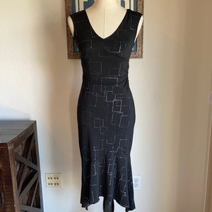 BYER TOO Sleeveless Black & Silver Sparkle dress